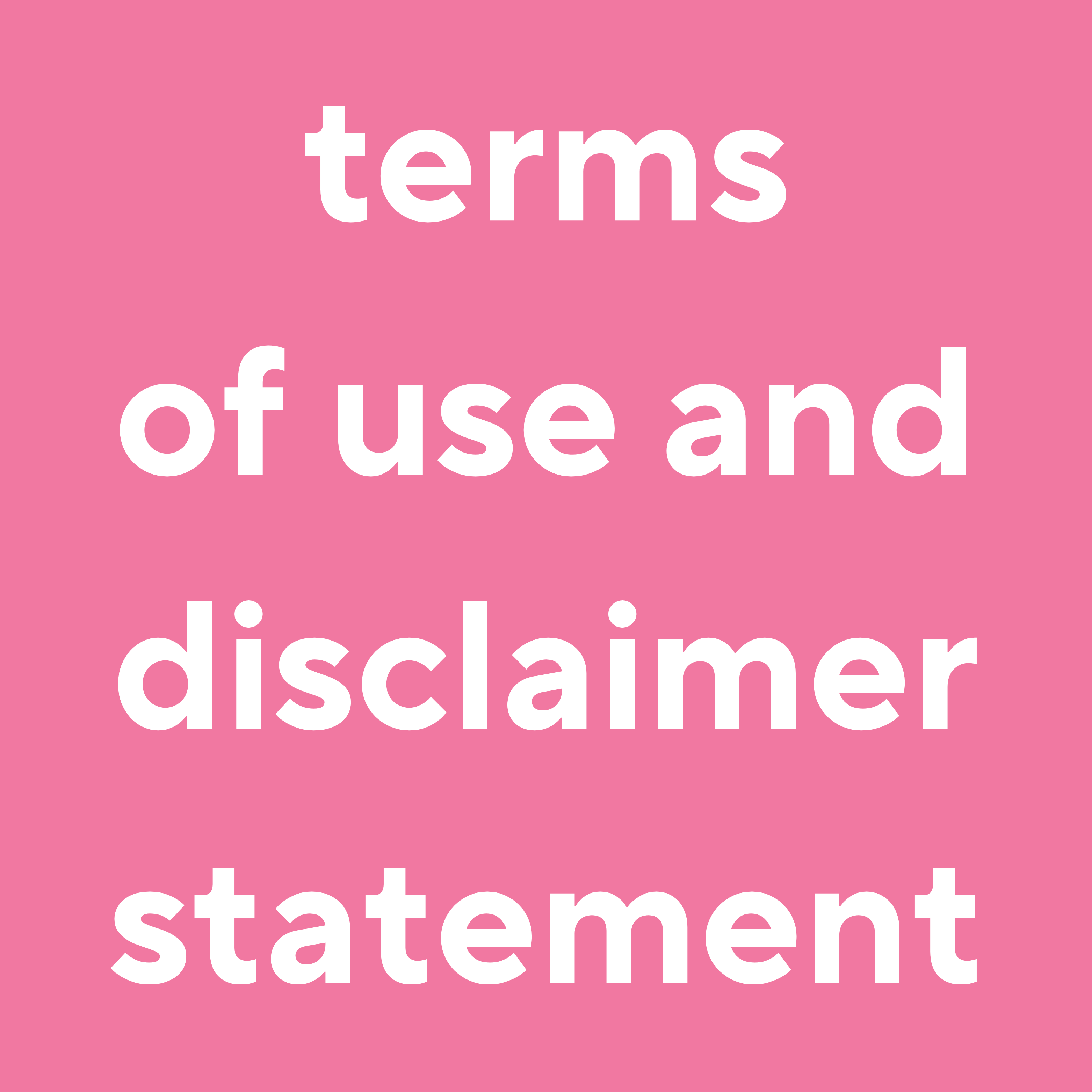 faqs - terms of use and disclaimer