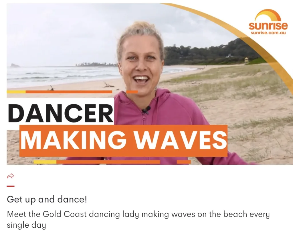 get up and dance - sunrise tv appearance amber greene